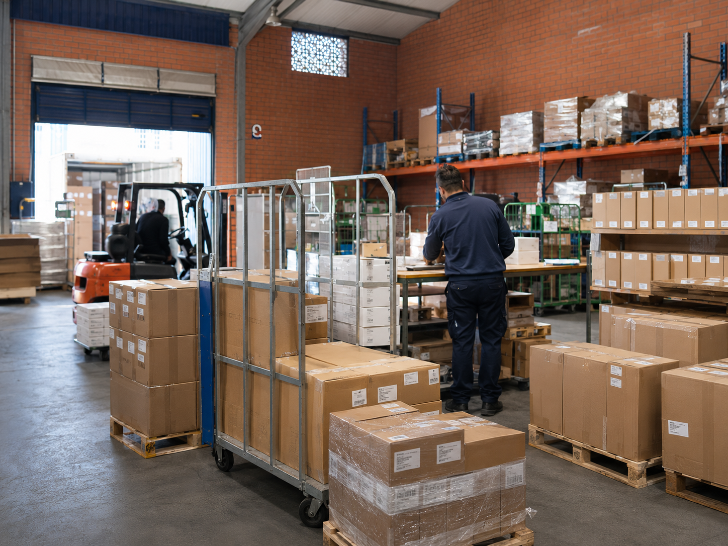 Zona de recepción y expedición de mercancía